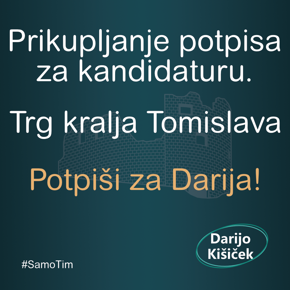 Potpiši za Darijevu kandidaturu za gradonačelnika